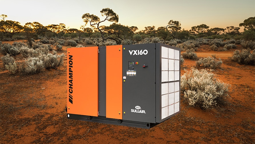Sullair proudly launches the next generation of the Champion VX range, with the new 160KW and 110KW oil-injected screw compressors.